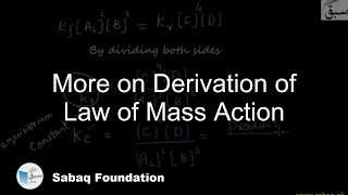 More on derivation of law of mass action