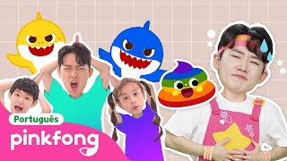 🌈 Cocô Arco-íris x Bebê Tubarão Colorido🦈 | Parquinho do Hoi | Pinkfong! Canções para Crianças