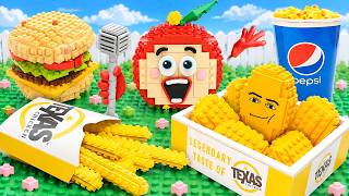 LEGO Texas Chicken Nuggets 🍗 Fried Chicken Fast Food Mukbang with Secret Sauce | Lego Food