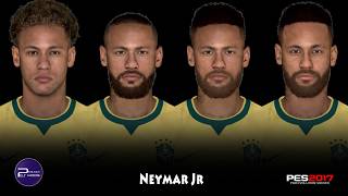 Neymar Facepack PES 2017 | Every Neymar Jr face converted from FIFA 19 - FC25
