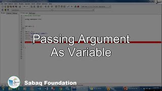 Passing argument as variable