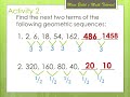 Geometric Sequences and Ratios