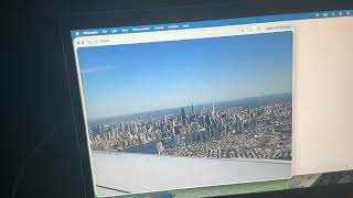 NYC skyline from plane