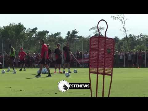 Milan, primo allenamento della squadra rossonera agli ordini di Max Allegri che riprende Leao