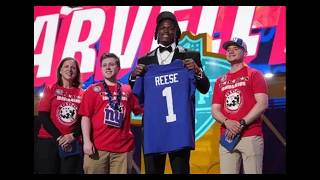 Arvell Reese to Giants at No. 5. Future Star Off the Edge in NYG.  Loc’d In Crew Reacts #nfldraft