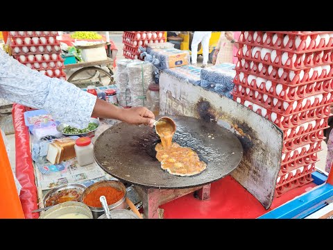 Bread Omelette Street Food Hyderabad || Bread Omelette || @thestreetfoodaroma