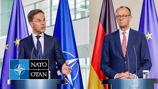NATO Secretary General with the Chancellor of Germany 🇩🇪 Friedrich Merz, 09 JUL 2025