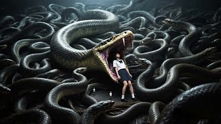 A mutant giant python broke into a girls' school and swallowed the leader in one gulp!【巨蛇闯女校】