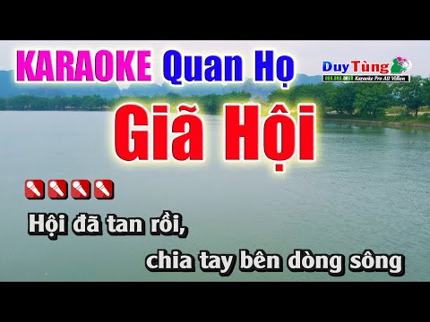 Giã Hội || Karaoke – Tone Nữ || Nhạc Sống Duy Tùng