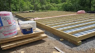 OFF GRID CABIN START ... SUB BASE AND BASE