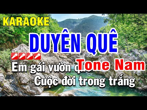 Karaoke Duyên Quê Nhạc Sống Tone Nam Cha Cha Cha  Huỳnh Anh