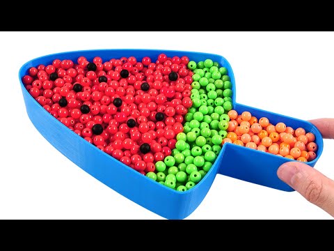 Satisfying Video l How to make Candy IceCream into Mix Beads Cutting ASMR l RainbowToyTocToc