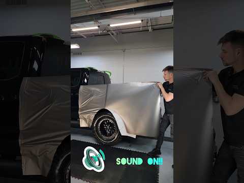 Wrapping the bed of this Ford Raptor in matte iced silver titanium #asmr #wrap #shorts
