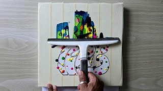 How to cut Masking Tape Stencil / Easy Acrylic Painting Technique 