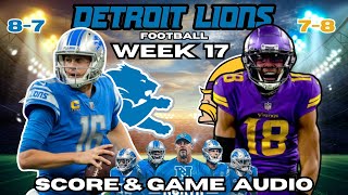 Detroit Lions vs Minnesota Vikings Week 17 Live Stream Watch Party