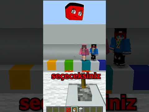 Minecraft'ta Doğru Rengi Seçmezsen Lava Düşersin !! #shorts