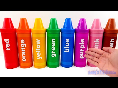 Learn Colors - Learning Video for Toddlers with Crayon Surprises!