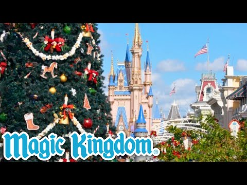 Magic Kingdom Christmas - Walkthrough w/ Rides - Holidays at Walt Disney World | 4K 60FPS