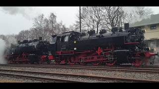 Sonderzug von IGE Erlebnisreisen mit 86 1333 & 86 1744 in Doppelbespannung auf der EAB am 14.02.2026