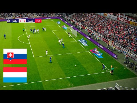 PES | Slovakia vs Luxembourg | Qualification EURO 2024 | Full Match All Goals HD Gameplay