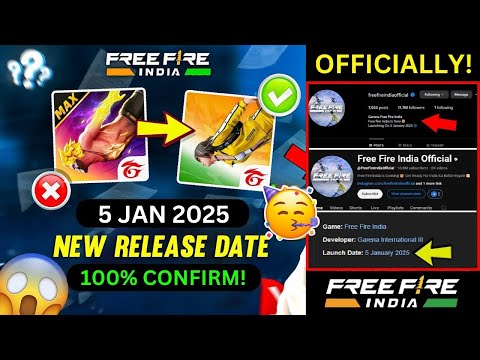 🥳 Free Fire India Launch Date 😱 Free Fire India Release Date 🤯 Free Fire New Update