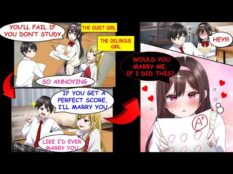[Manga Dub] I Joked That I’d Marry The Bad Girl If She Aced Her Test, And The Quiet Girl Got Jealous