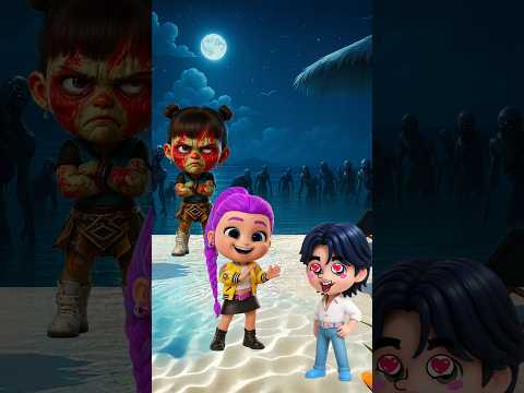 Zombie Zoey Vs Rumi Dance Battle #kpop #usa #cartoon #shorts