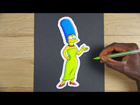 How To Draw MARGE SIMPSON | Step By Step Tutorial | The Simpsons | DeMoose Art