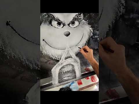 The grinch #art #snowart #christmasart #snow #christmas #christmascraft #snowgraffiti #grinch