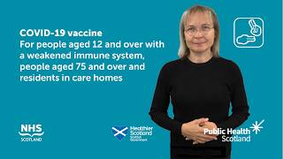 COVID-19 vaccine for people aged 12 years and over (BSL)
