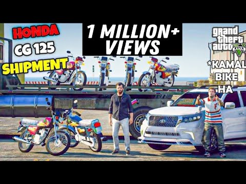 HONDA CG 125 SHIPMENT | MICHAEL AND JIMMY | GTA 5 | Real Life Mods #143 | URDU |