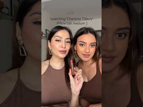 I think it suits both of us well 🥰 #charlottetilbury #pillowtalkmedium #colortheory #lipstickswatch