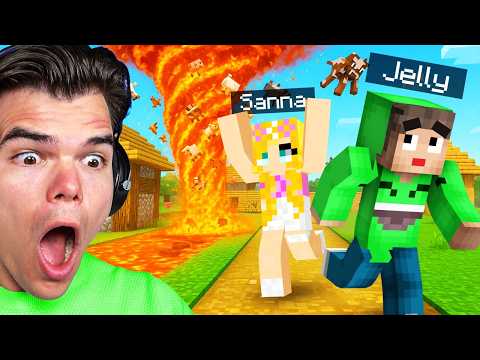 Surviving NATURAL DISASTERS In Minecraft Doodle Town