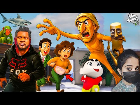 Shinchan's Pregnant Mom and Dad Kidnapped! - GTA 5