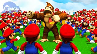 SMG4: 100 Marios Vs 1 Gorilla