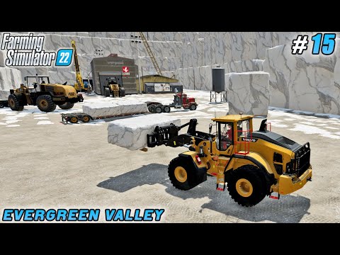 Starting a Marble Block Business, Harvesting Corn & Sunflower | Evergreen Valley Farm | FS 22 |  #15