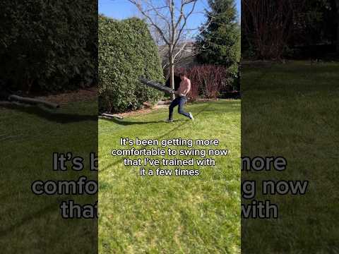 Training with a 60lb Dragonslayer sword #shorts