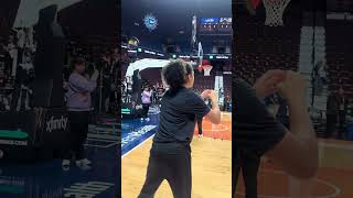 Janelle Salaun Warming Up Pregame 8/26 #janellesalaun #goldenstatevalkyries #wnba #basketball