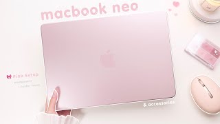 MacBook Neo aesthetic unboxing 🍎 cozy laptop setup & accessories + gameplay