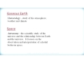 Branches of Earth Science Concepts
