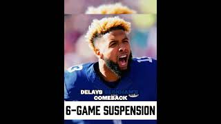 Odell Beckham Jr. Suspended 6 Games for PED Violation #odellbeckhamjr  #nflnews