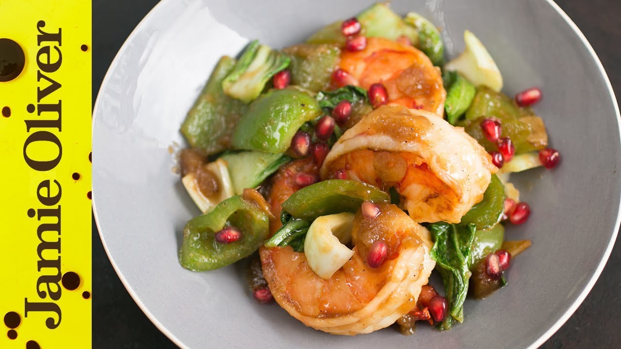 Ginger Sesame Glazed Jumbo Shrimp Kelis