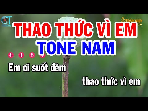 Karaoke Thao Thức Vì Em Tone Nam ( F ) Nhạc Sống Beat Mới Nhất | Karaoke Tuấn Kiệt