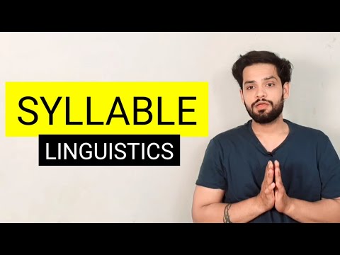 SYLLABLE LINGUISTICS PHONETICS IN HINDI