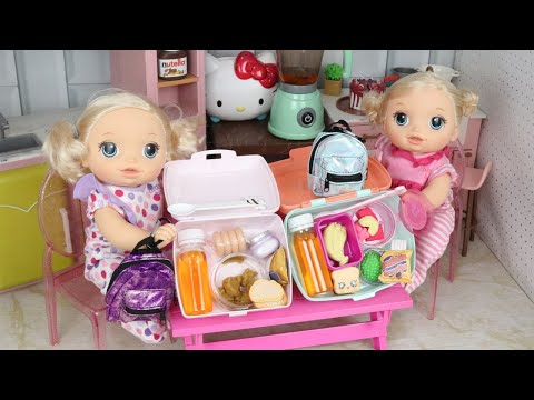 BABY ALIVE NINA E GÊMEAS - Preparando Lancheiras da Creche Escola/BABY ALIVE BRASIL