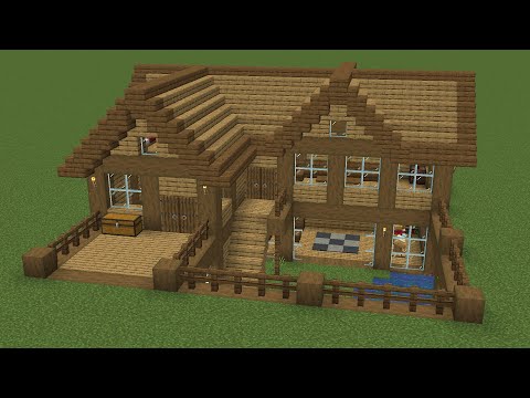 Minecraft - How to build a Large Spruce Survival House