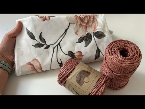 DIY Idea with Colored Paper Thread and Fabric!