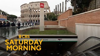 YouTube video thumbnail: Rome Metro Station Boasts new way to see the Past