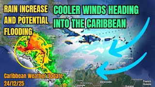 Caribbean Christmas Forecast: Rain Increase, Cooler Air Heading In • 24/12/25
