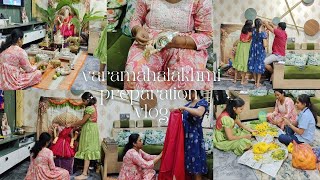 VLOG || Vara Mahalakshmi festival preparations vlog part 02 🙂 || ಸೀರೆ ಉಡಿಸೋಕೆ ತುಂಬ ಕಷ್ಟ aithu 🙄